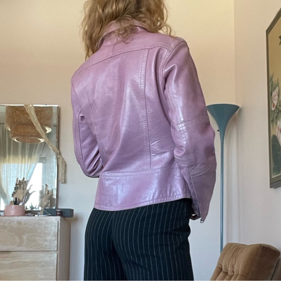 Pink Genuine Leather Jacker - Picture 9 of 9